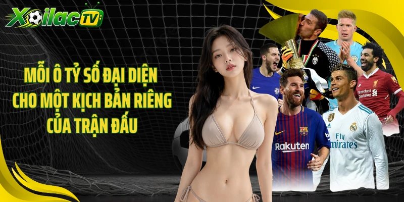 Mỗi ô tỷ số đại diện cho một kịch bản riêng của trận đấu